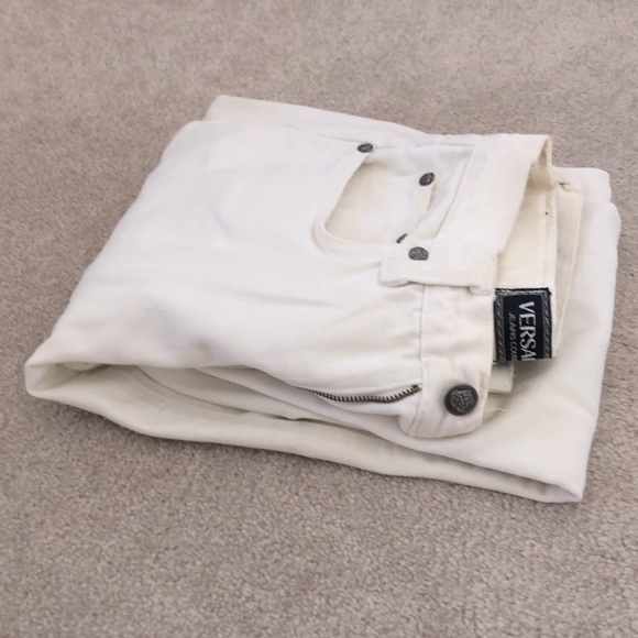 White Versace Straight Leg Jeans W26 - Picture 3 of 3